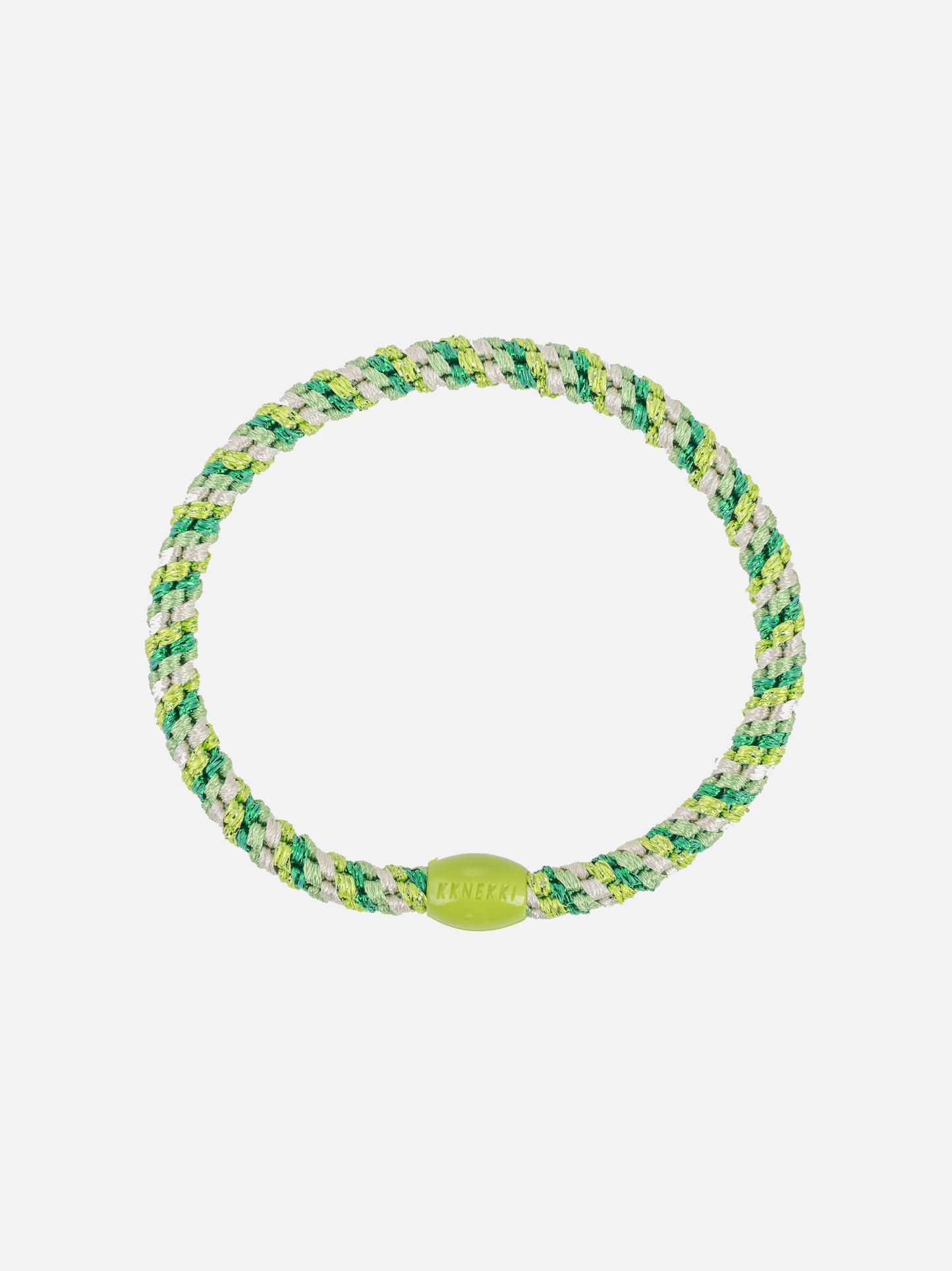 KKNEKKI Hair Tie Slim Mix - Grass Green Green Glitter - Scrunchie