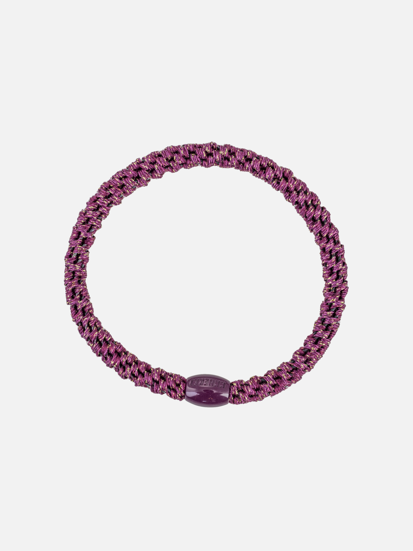 KKNEKKI Hair Tie Slim Plain - Grape Glitter - Scrunchie