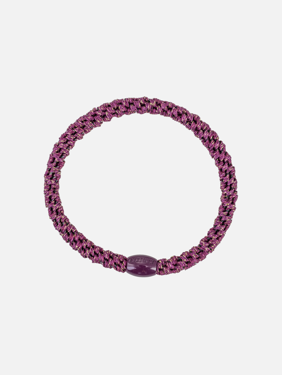 KKNEKKI Hair Tie Slim Plain - Grape Glitter - Scrunchie
