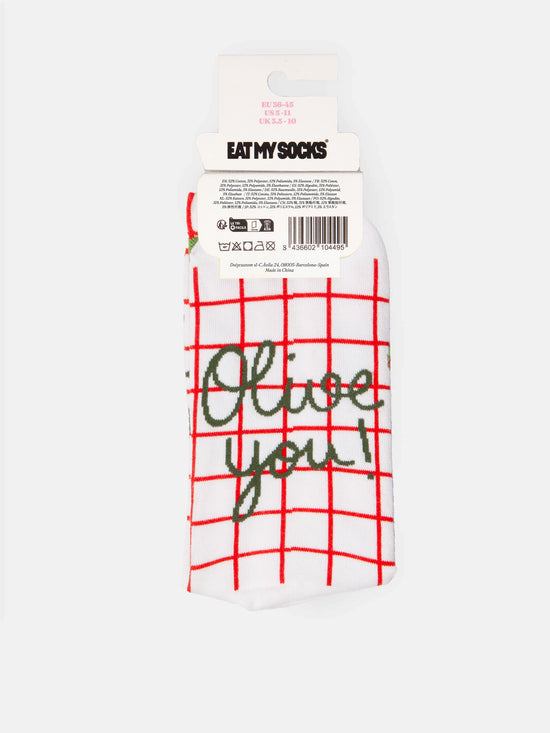 Olive Flat Socks - Socken