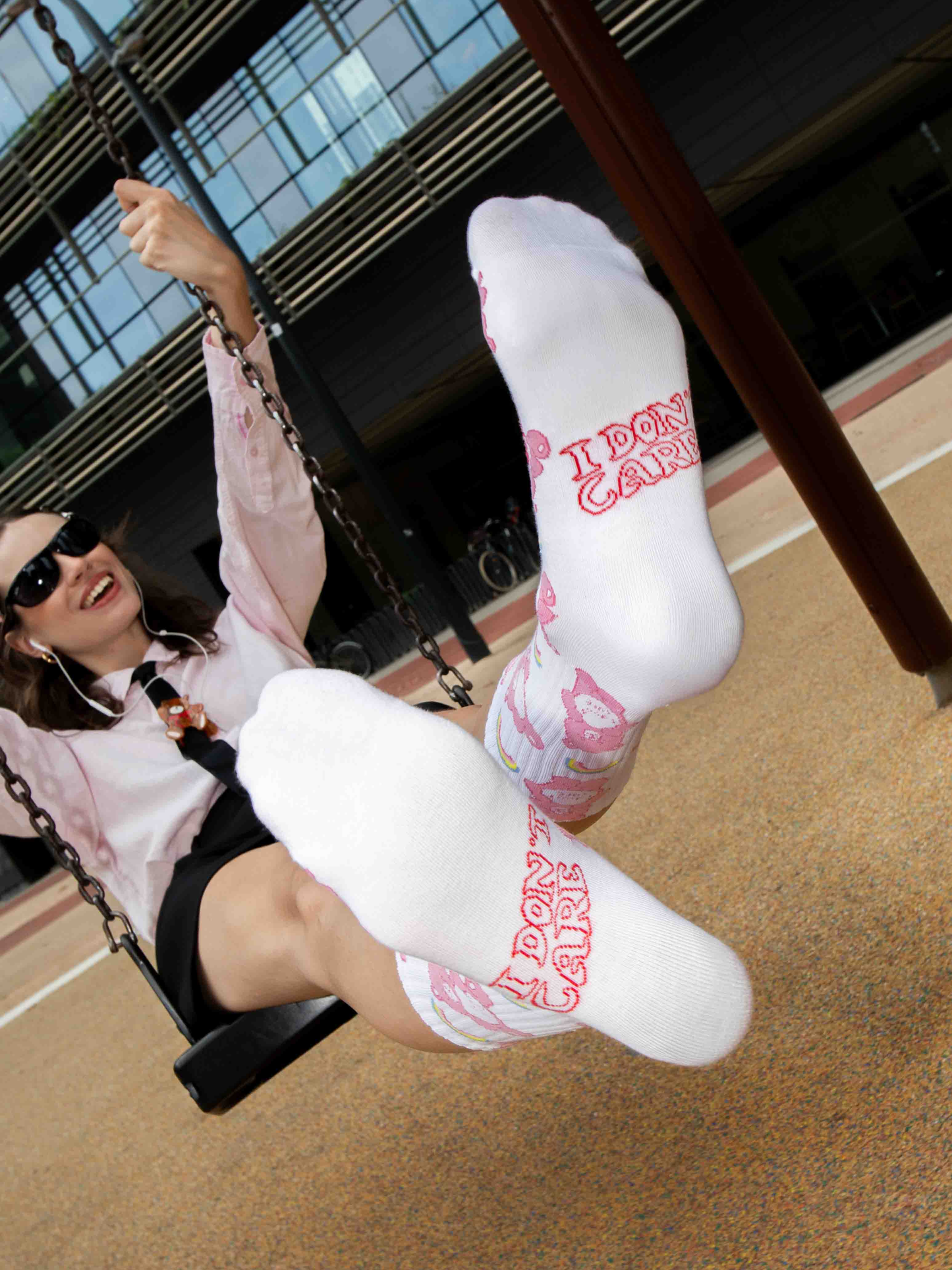 Rainbow Bear Flat Socks