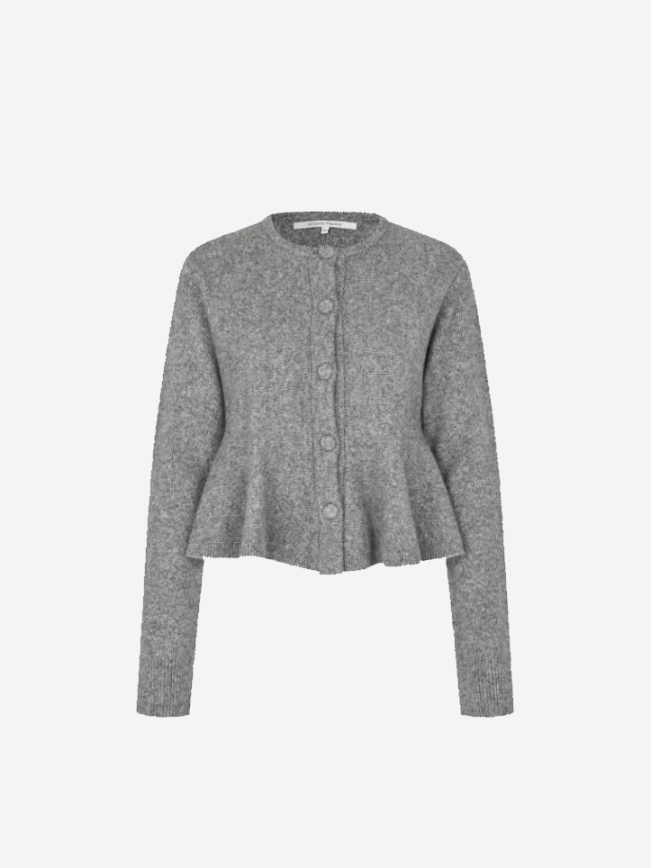 SECOND FEMALE Hiva Peplum Knit Cardigan