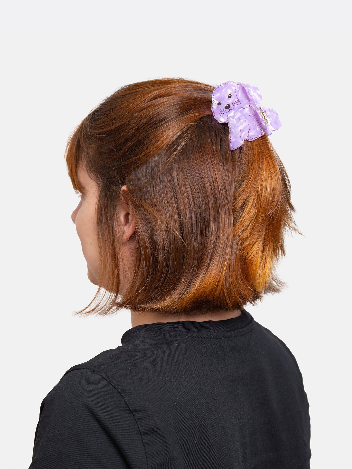 Hair Claw Purple Dog