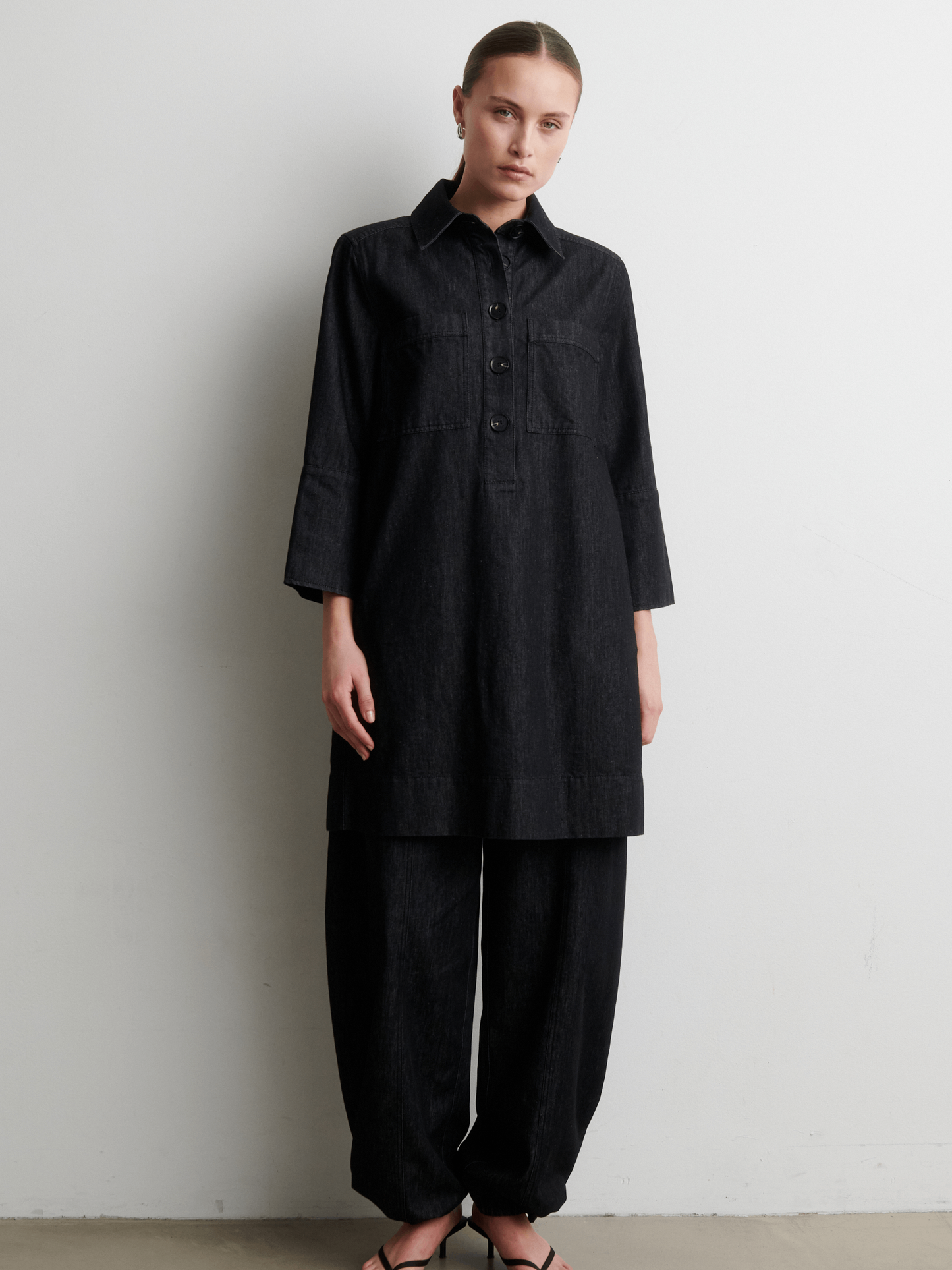 SECOND FEMALE Dera Denim Cargo Trousers