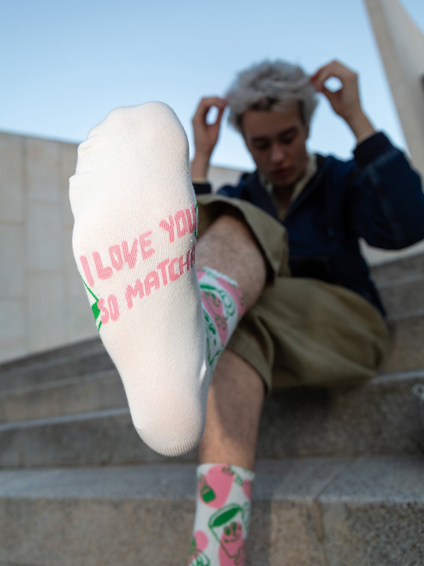 Matcha Love Flat Socks