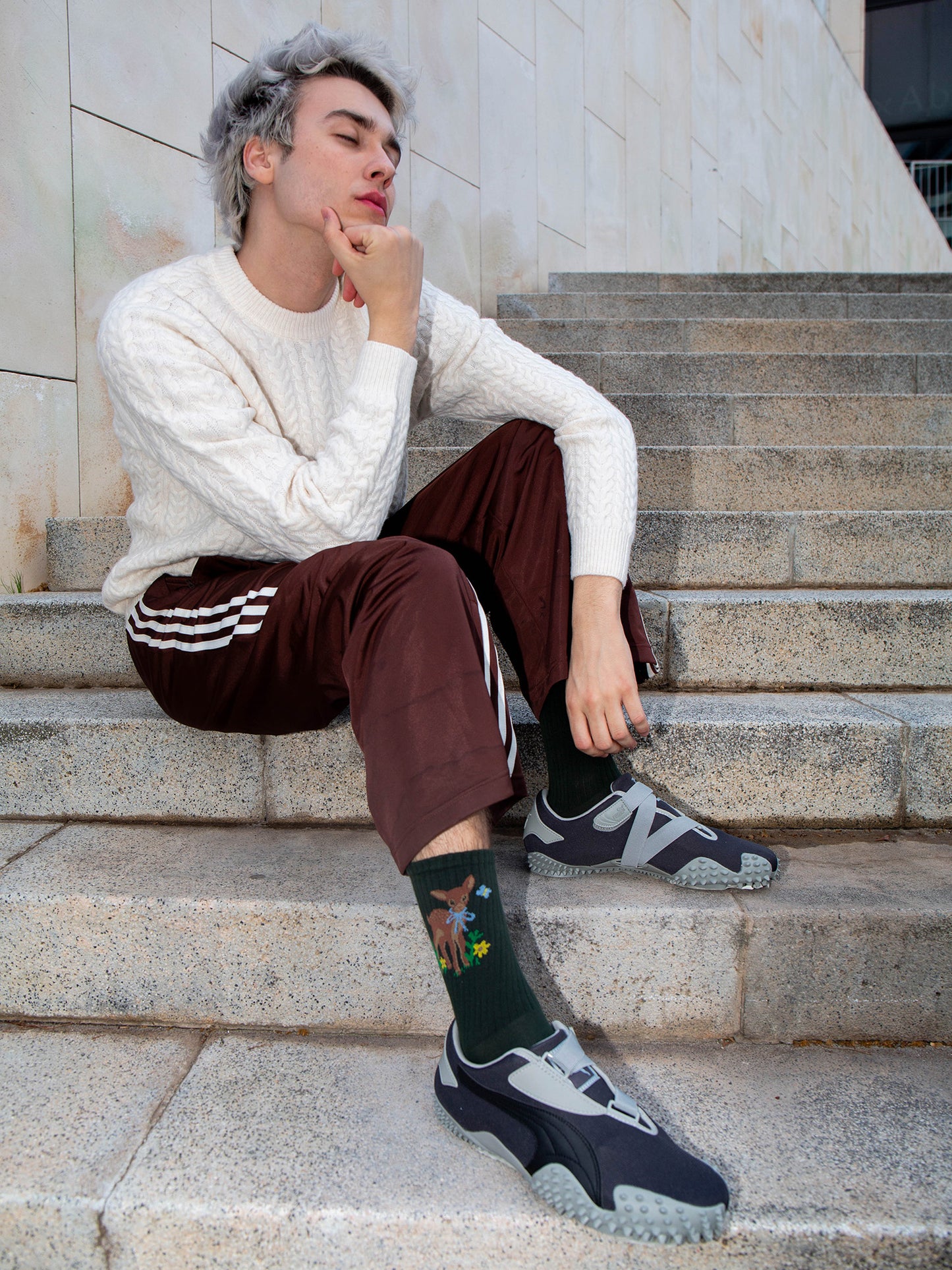 Wonder Deer Flat Socks