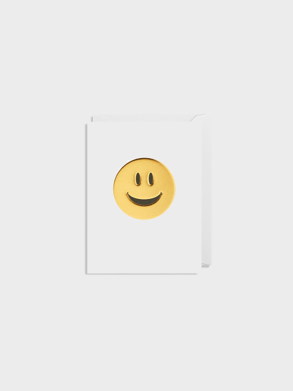 Golden Smiley Mini Karte