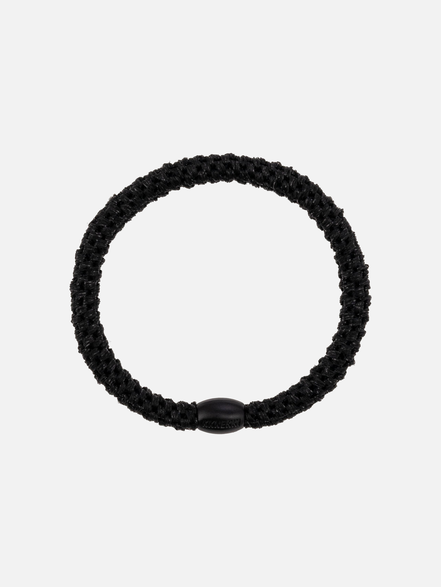 KKNEKKI Hair Tie Slim Plain - Black Glitter - Scrunchie