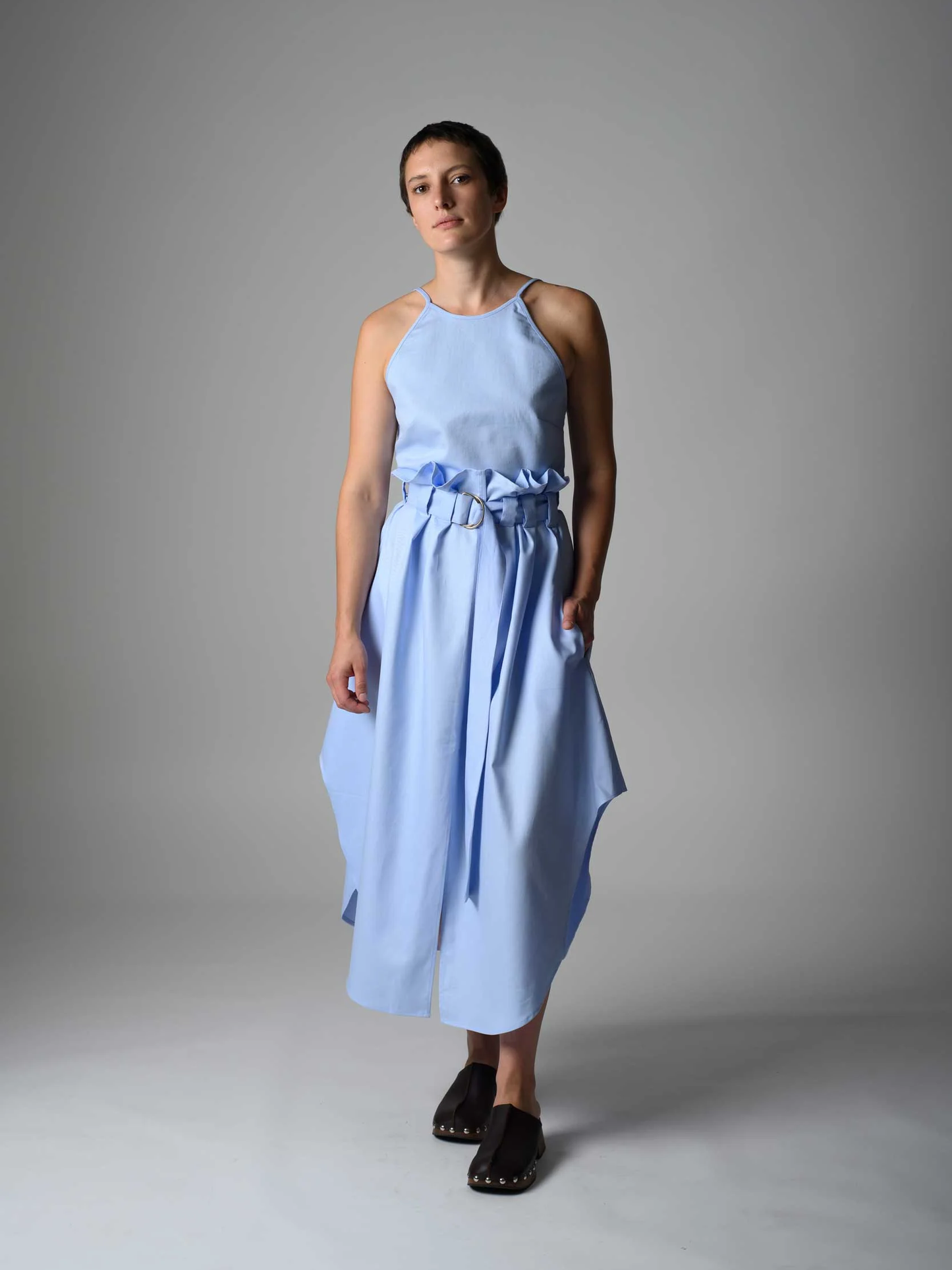 JANA WIELAND Apron Bralet Long Ley / Icy Blue - XS/S - Top