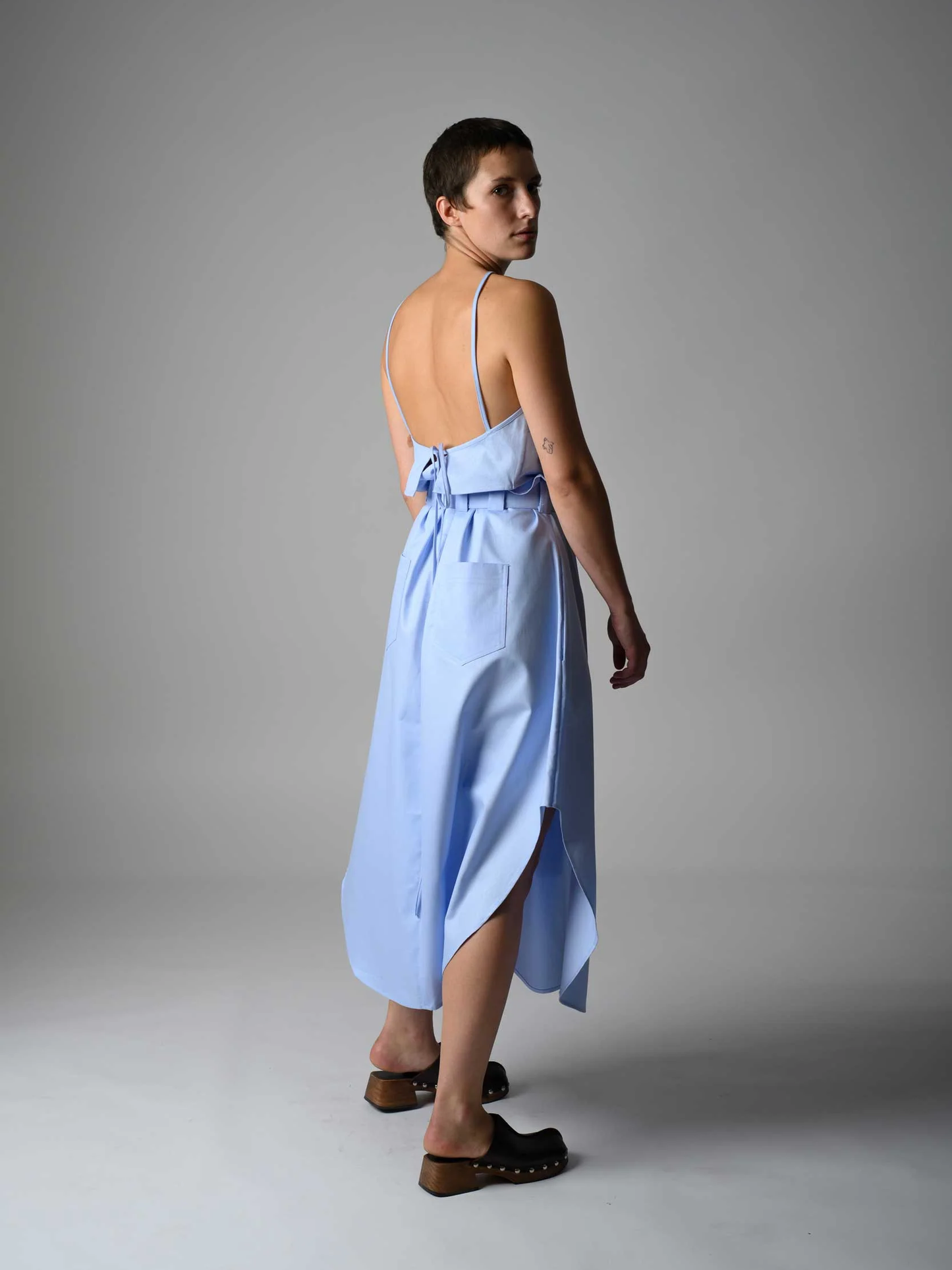 JANA WIELAND Apron Bralet Long Ley / Icy Blue - XS/S - Top