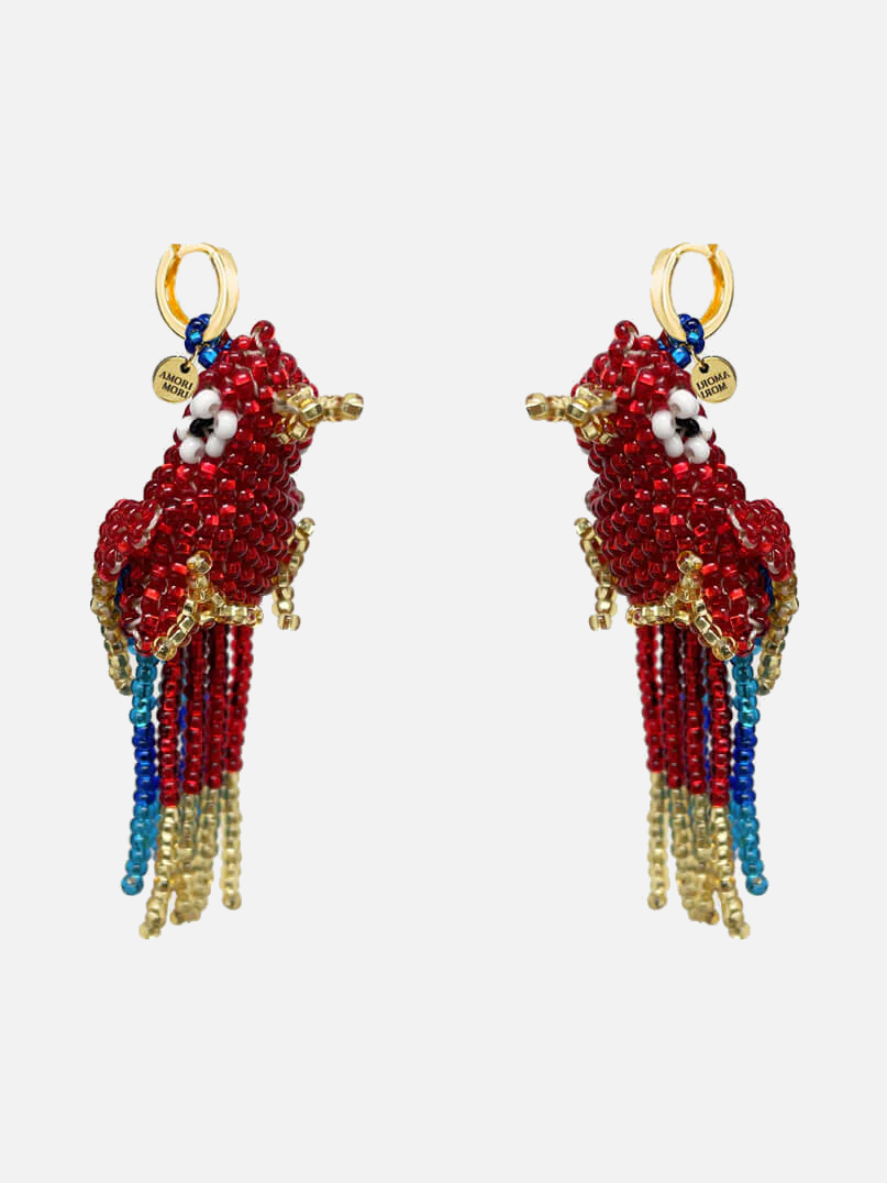 AMORI MORI Two Parrots Earrings