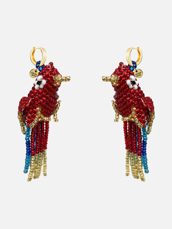 AMORI MORI Two Parrots Earrings