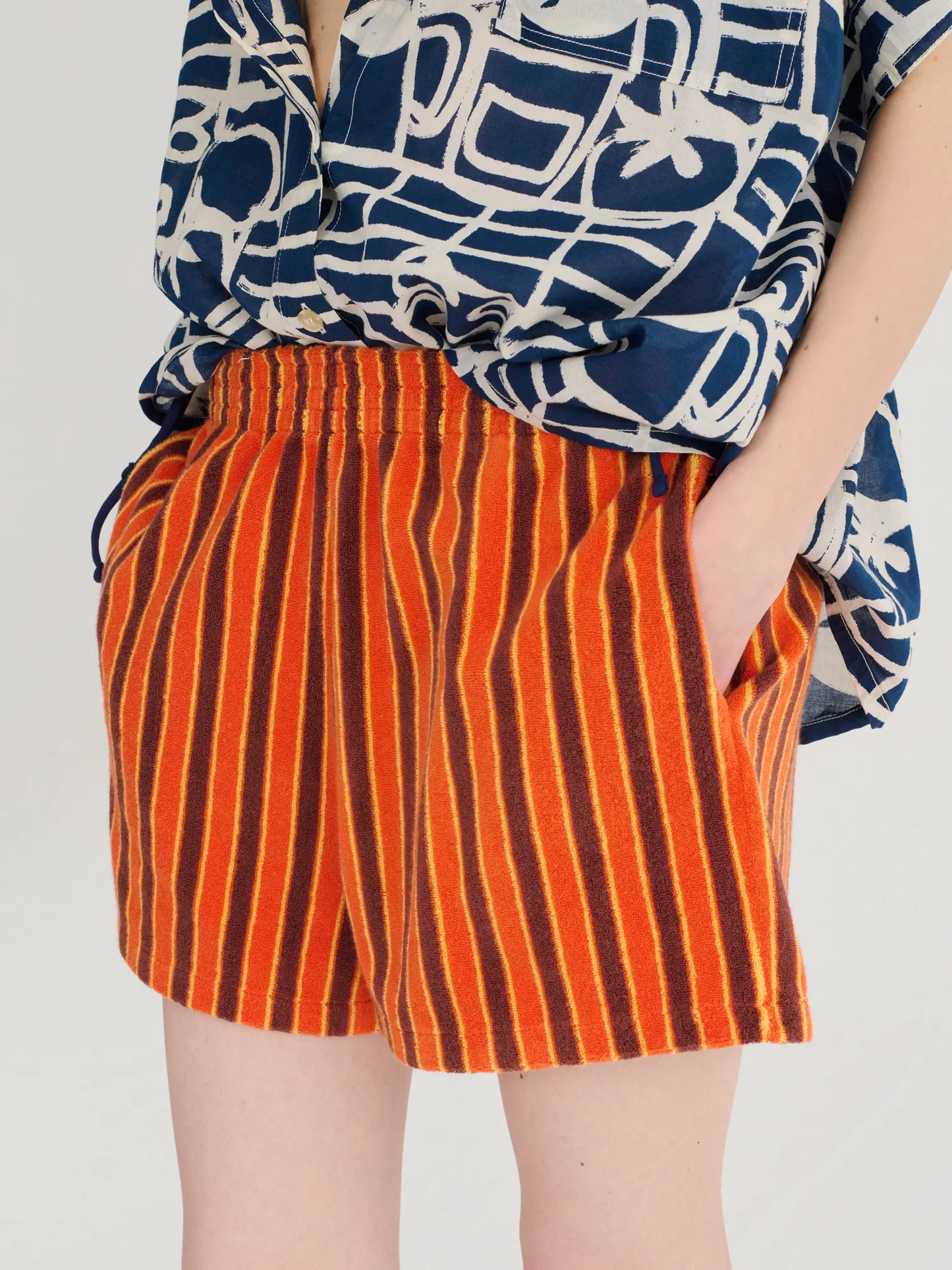 BOBO CHOSES Striped Terry Shorts