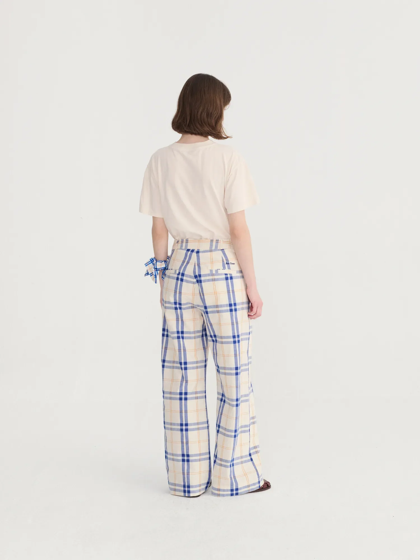 BOBO CHOSES Fun Tartan Twill Wide Leg Pants