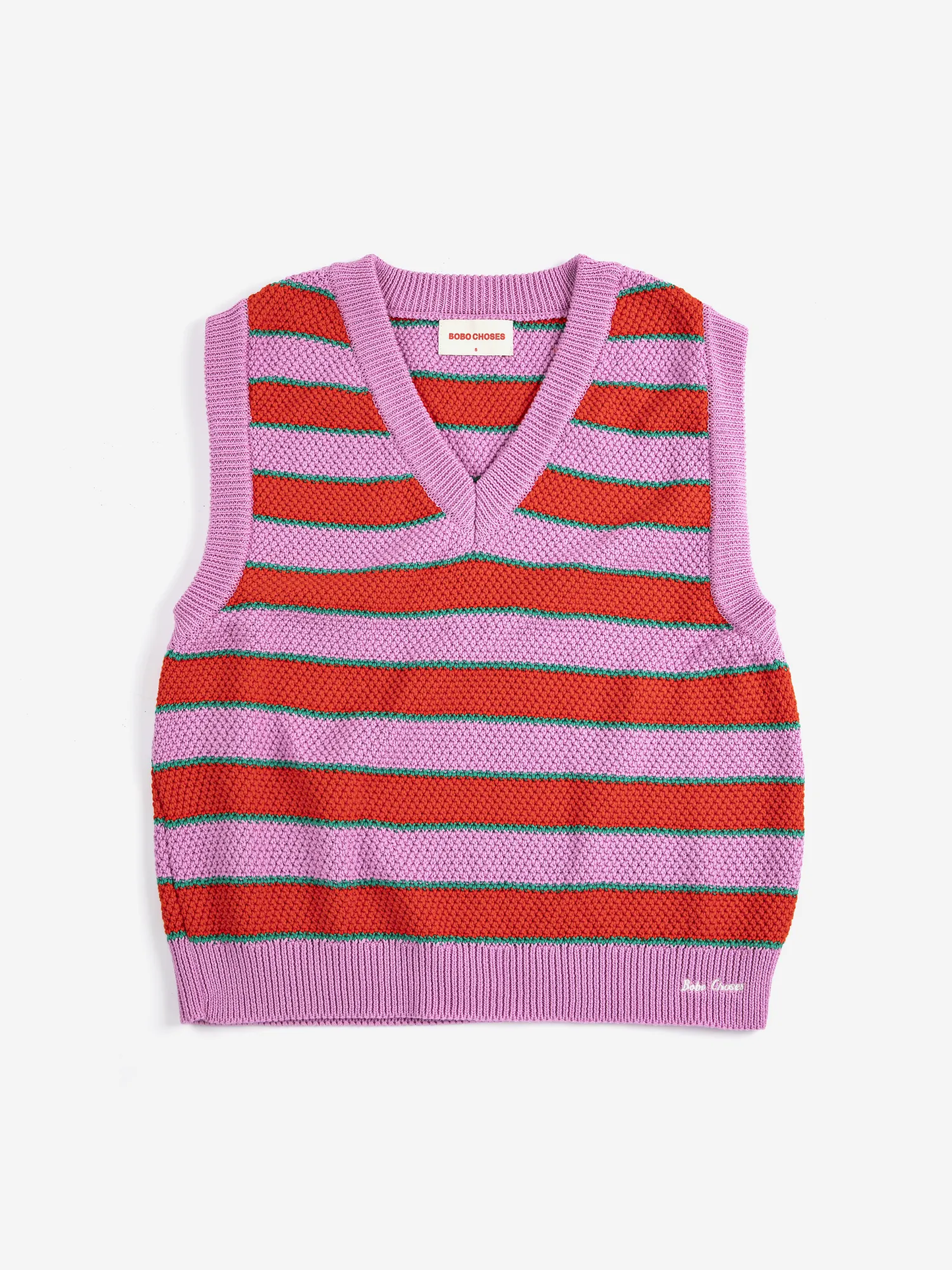 BOBO CHOSES Striped V-Neck Vest