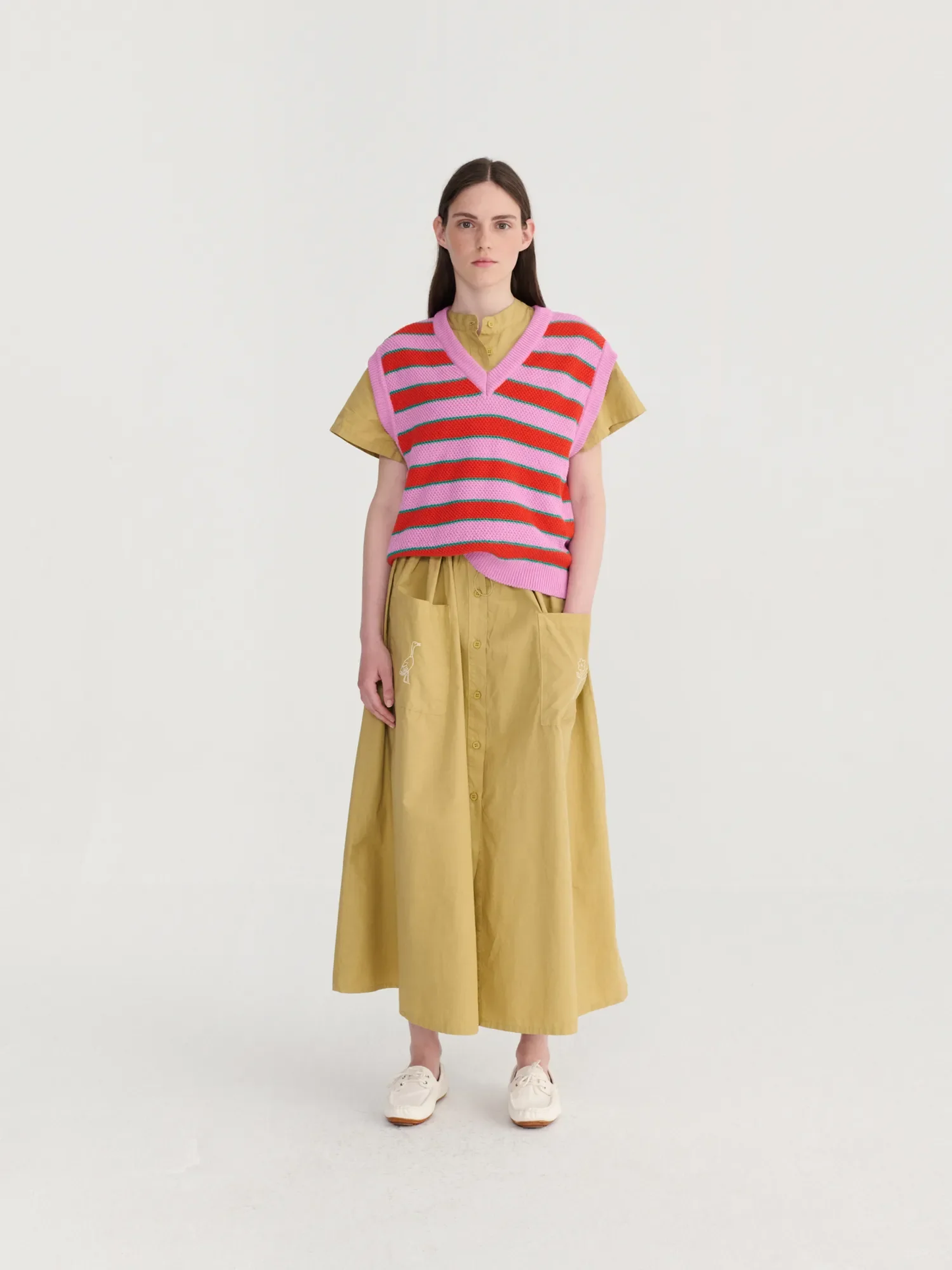 BOBO CHOSES Striped V-Neck Vest