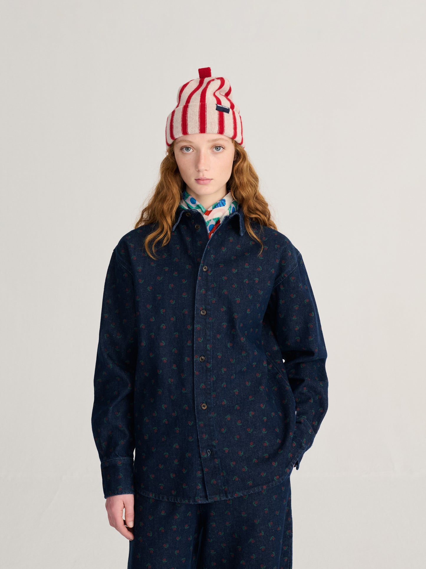 BOBO CHOSES Swamp Whirl Light Denim Shirt