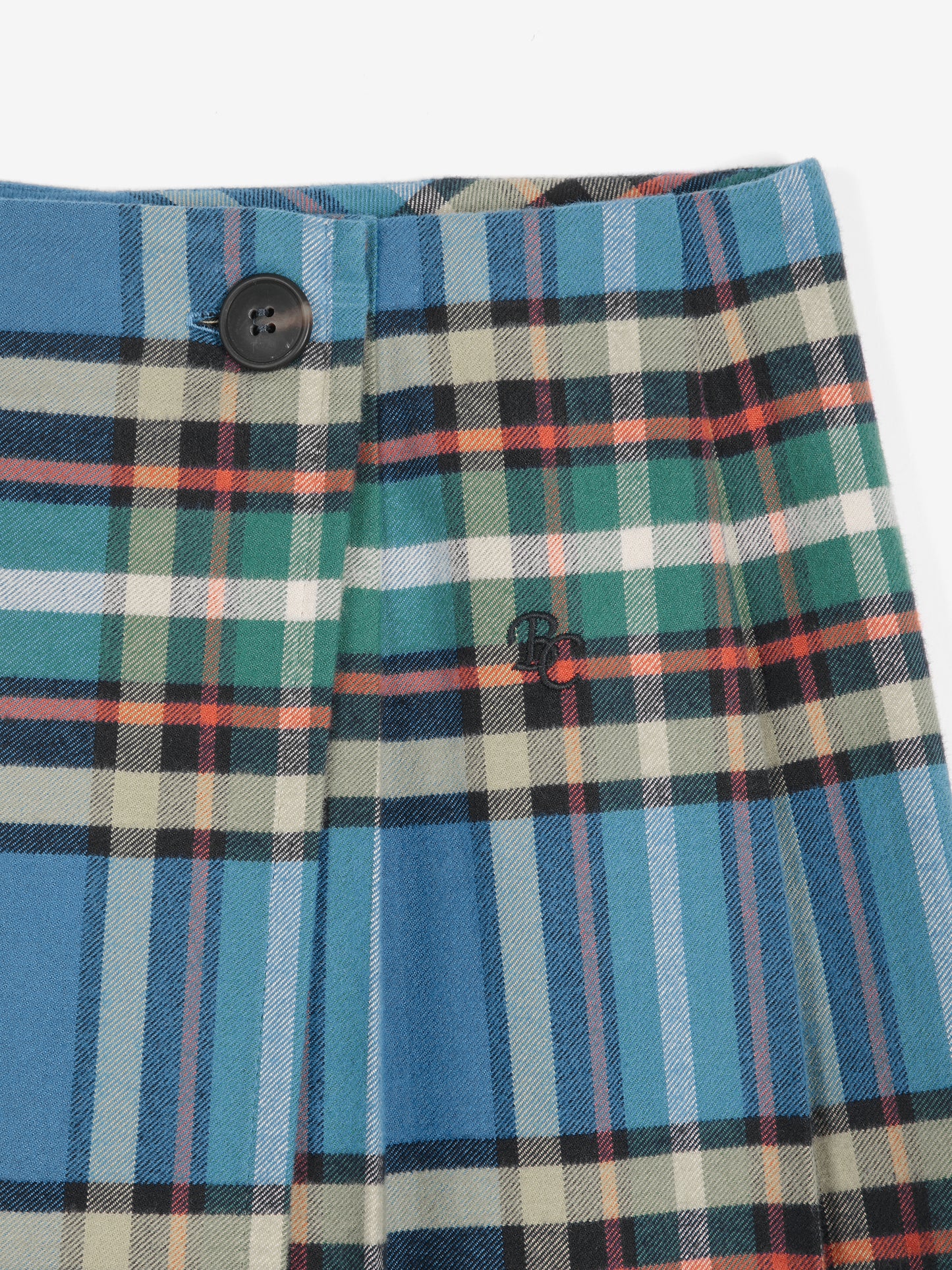 BOBO CHOSES Tartan Flannel Pleated Skirt
