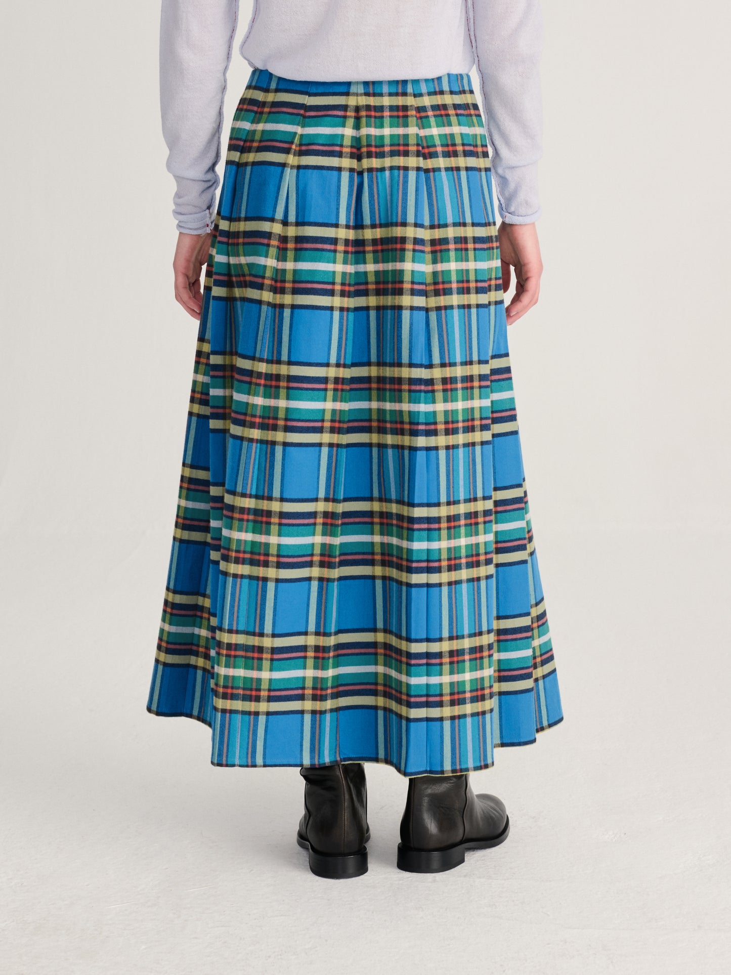 BOBO CHOSES Tartan Flannel Pleated Skirt