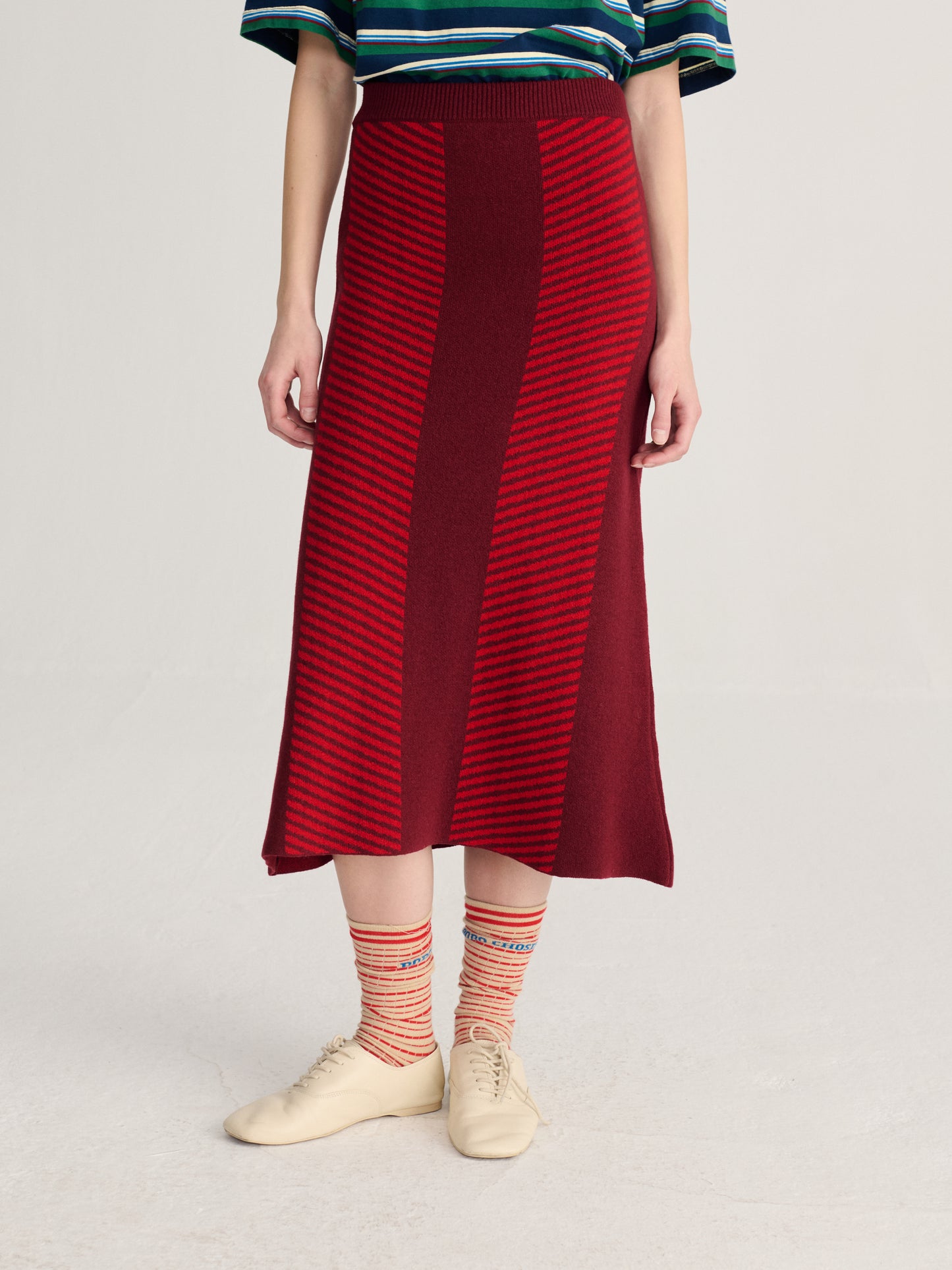 BOBO CHOSES Knit Skirt - Burgundy Red