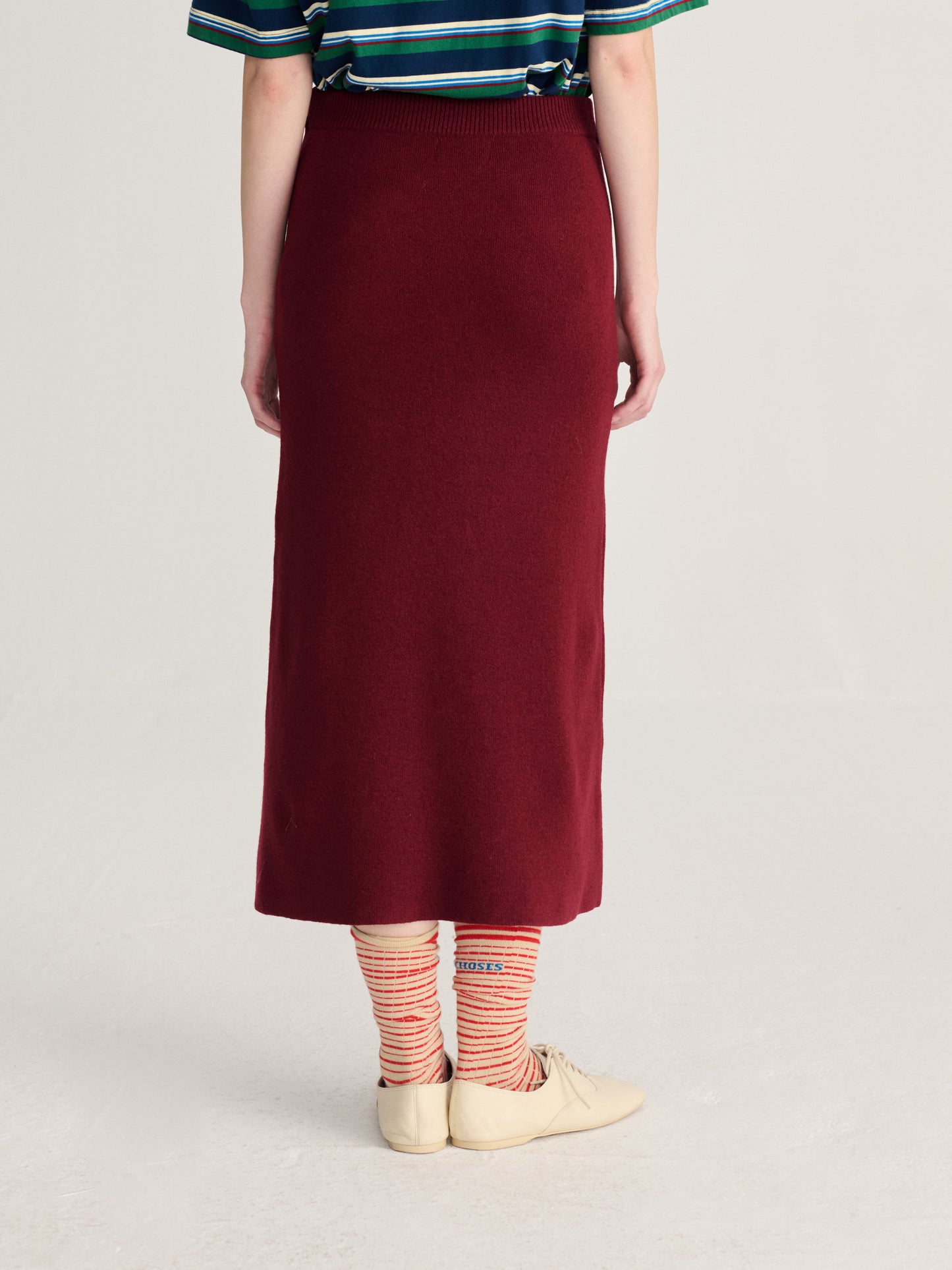 BOBO CHOSES Knit Skirt - Burgundy Red