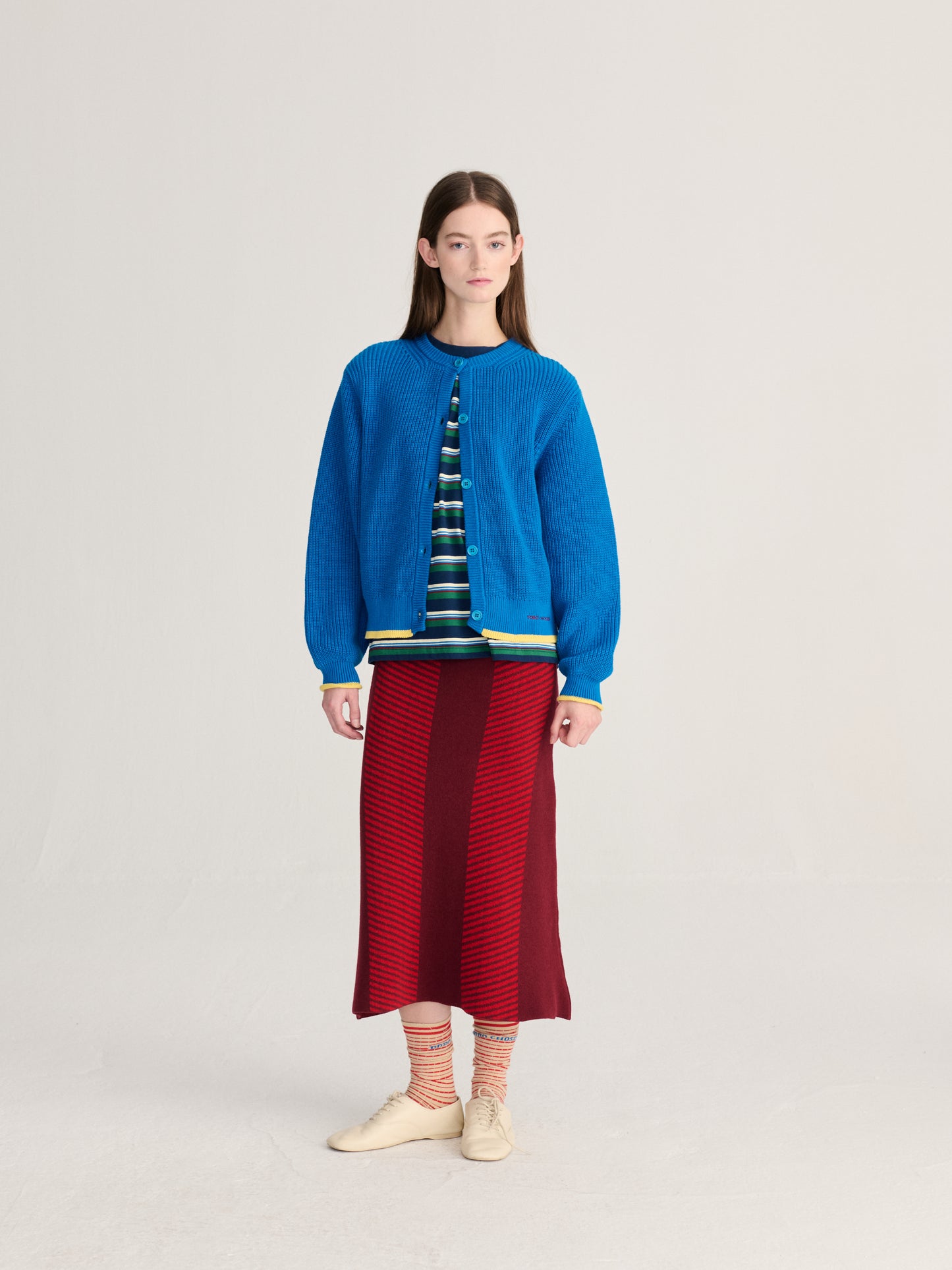 BOBO CHOSES Knit Skirt - Burgundy Red