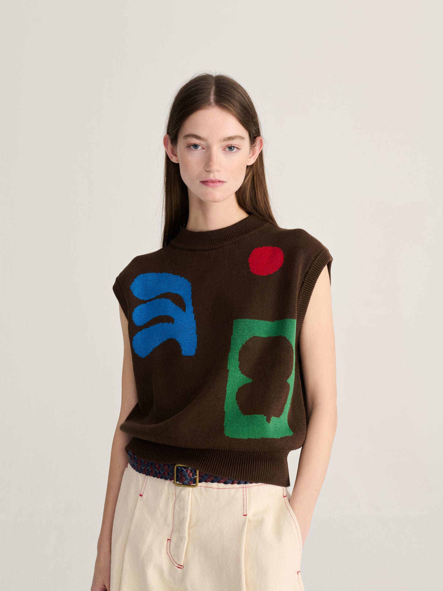 BOBO CHOSES Plant Seal Knit Vest