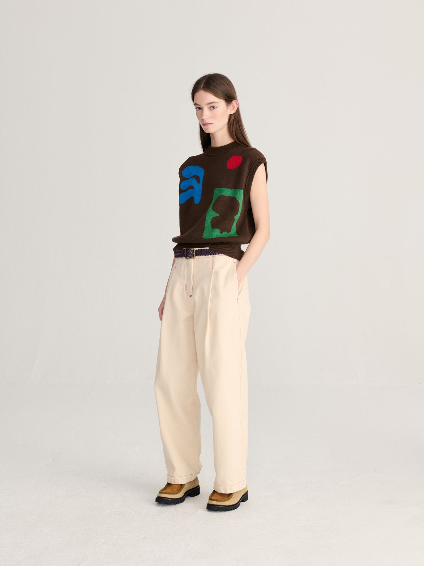 BOBO CHOSES Plant Seal Knit Vest