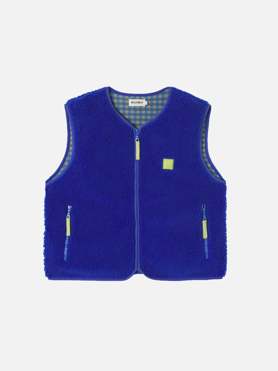 BILLYBELT Sleeveless Sherpa Zip Jacket - Electric Blue
