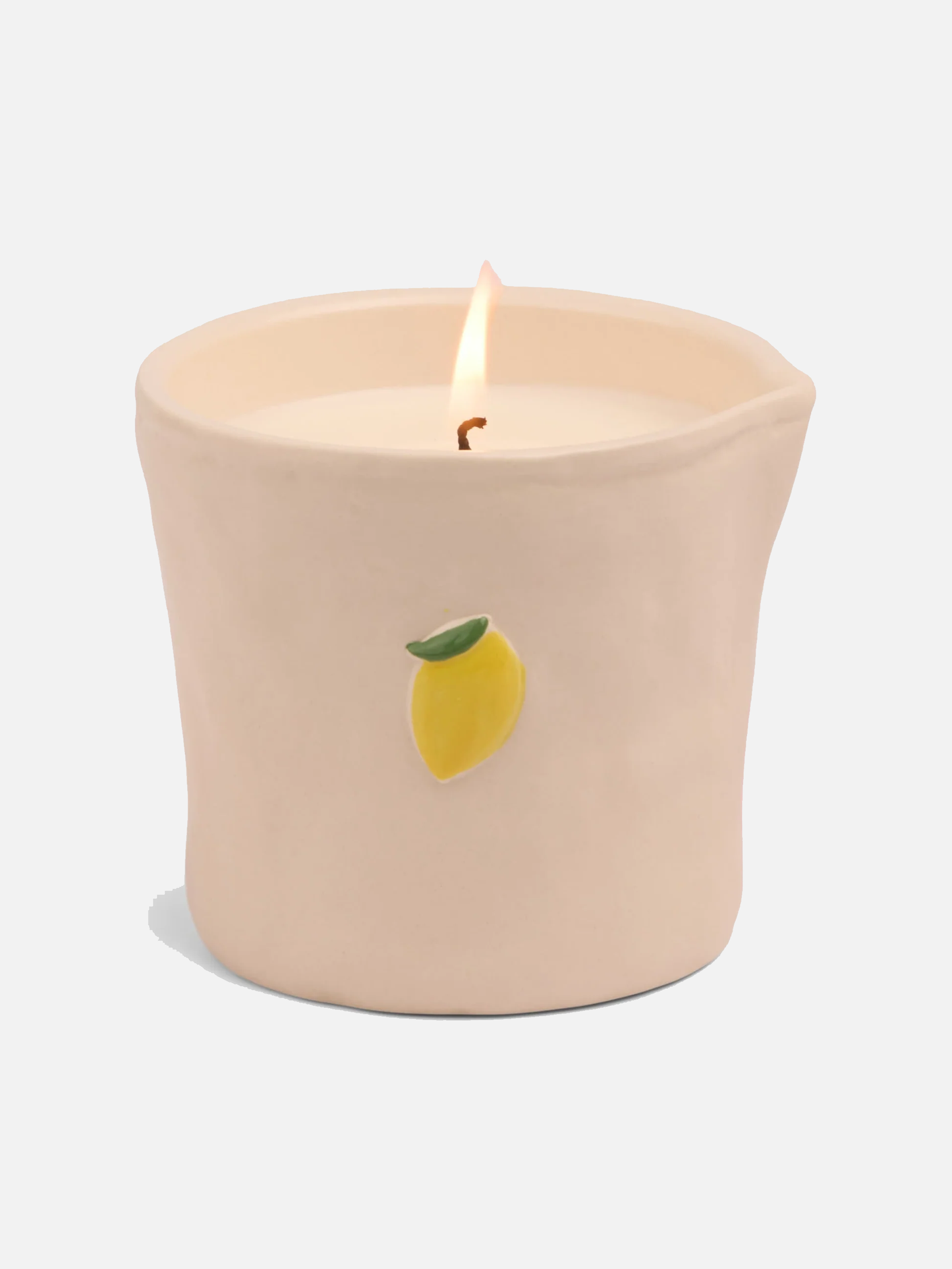 Embossed Ceramic Candle ‐ Meyer Lemon - Kerze