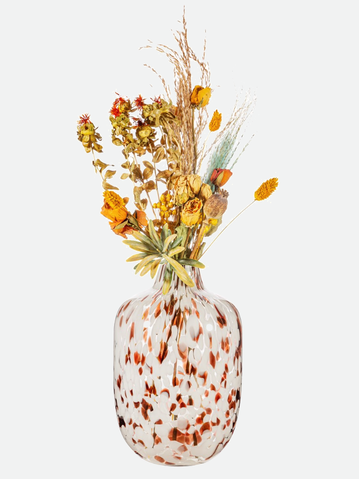 Large Speckled Glass Vase