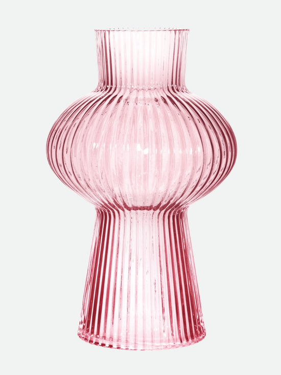 Big Curvy Shaped Glass Vase