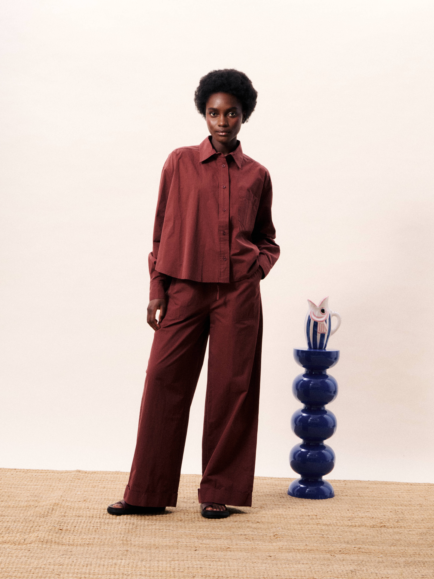 Uluna Trousers - Bordeaux