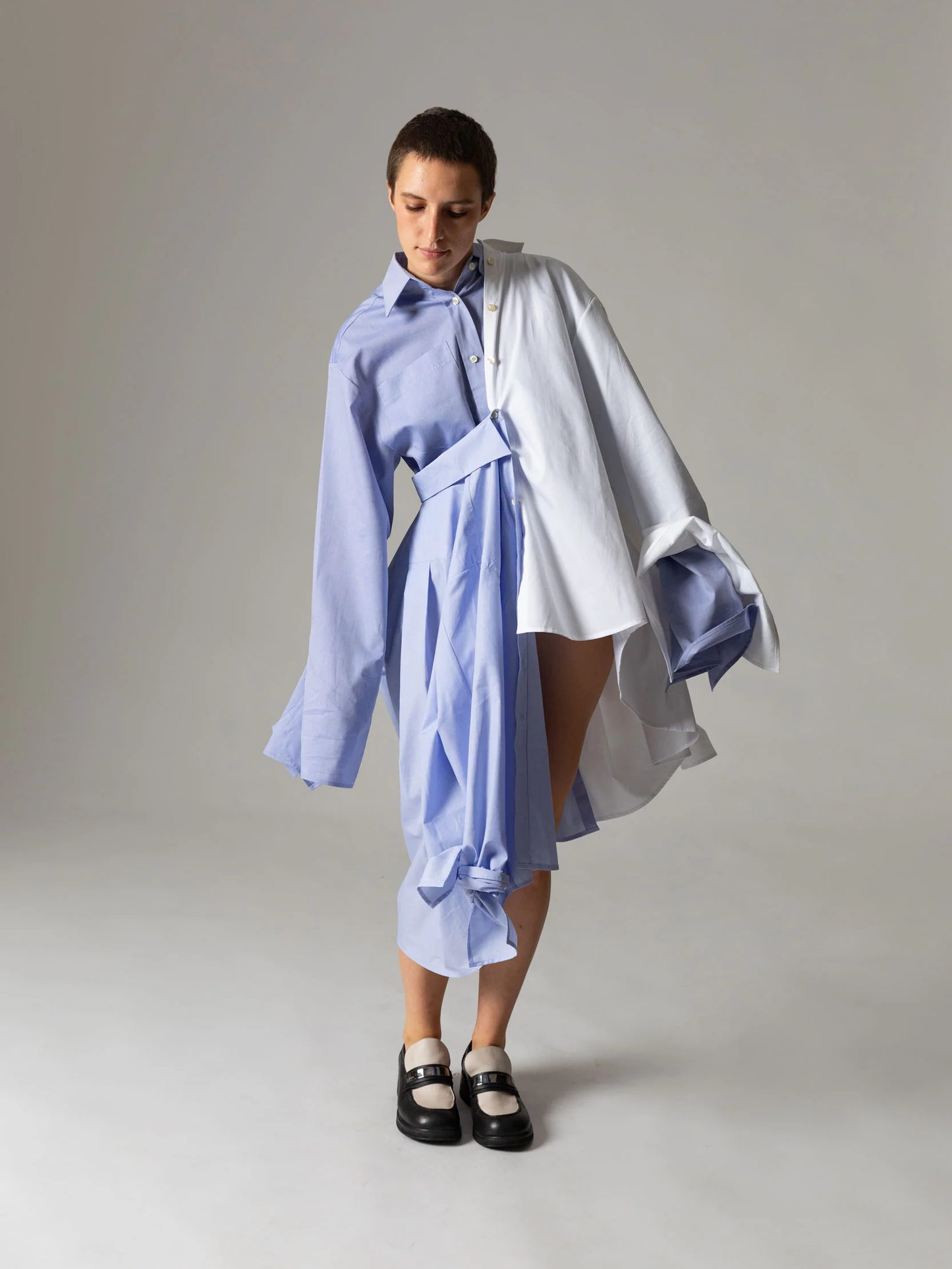 JANA WIELAND Dawn Bow Sleeve Shirt / Cloudless Blue - Hemd