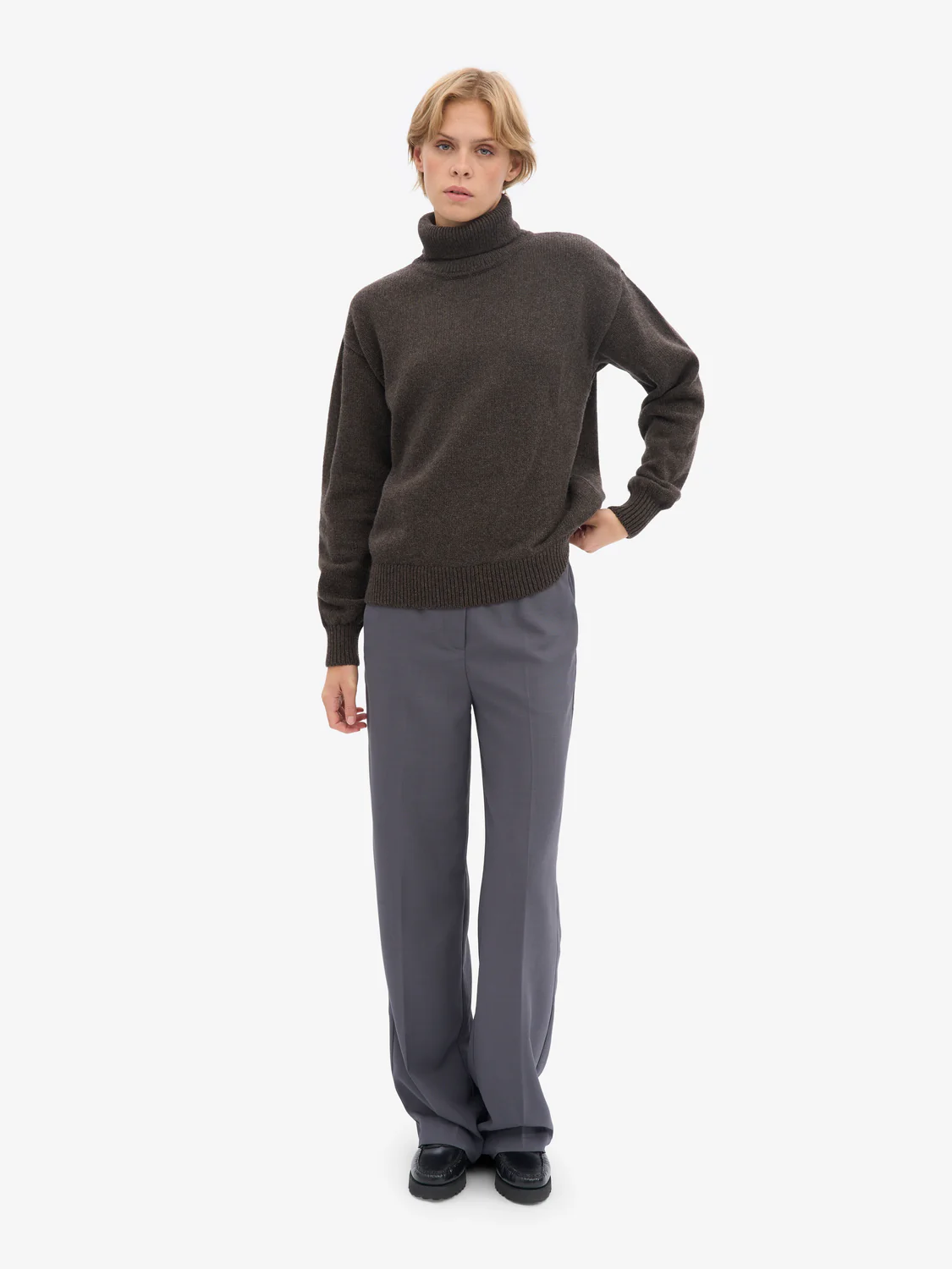 Colorful Standard Merino Wool Turtleneck - Coffee Brown