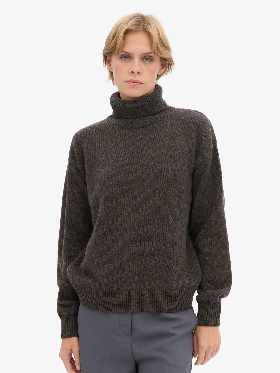 Colorful Standard Merino Wool Turtleneck - Coffee Brown