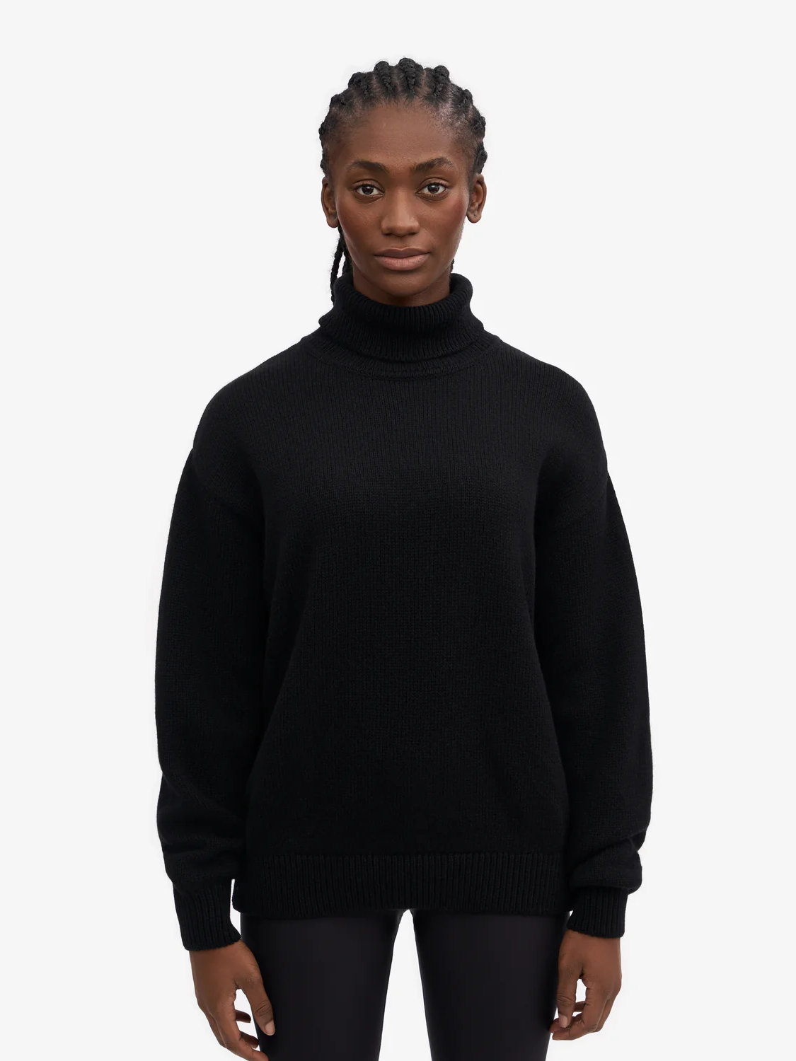 Colorful Standard Merino Wool Turtleneck - Deep Black