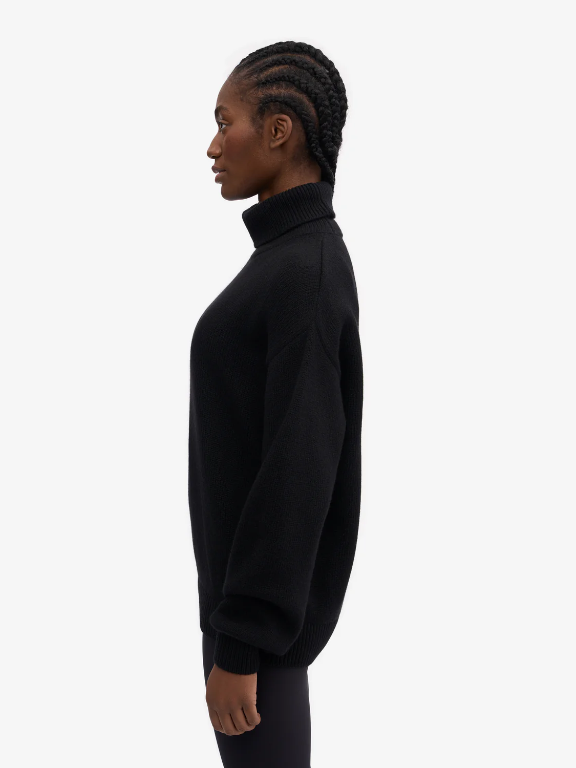 Colorful Standard Merino Wool Turtleneck - Deep Black