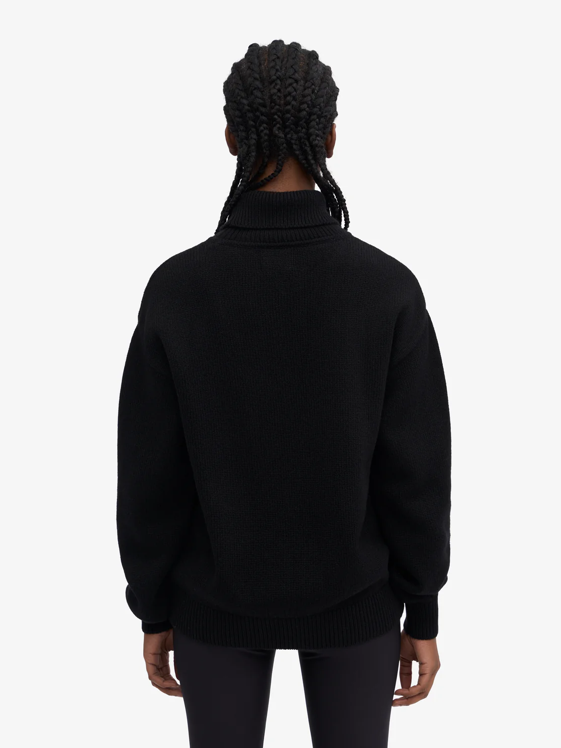 Colorful Standard Merino Wool Turtleneck - Deep Black