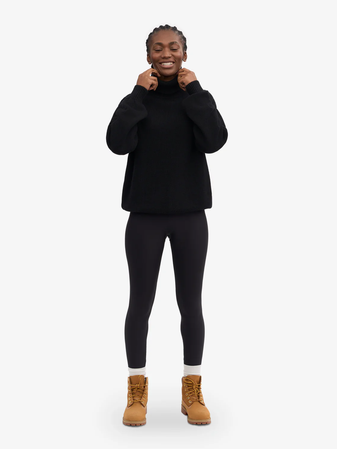 Colorful Standard Merino Wool Turtleneck - Deep Black