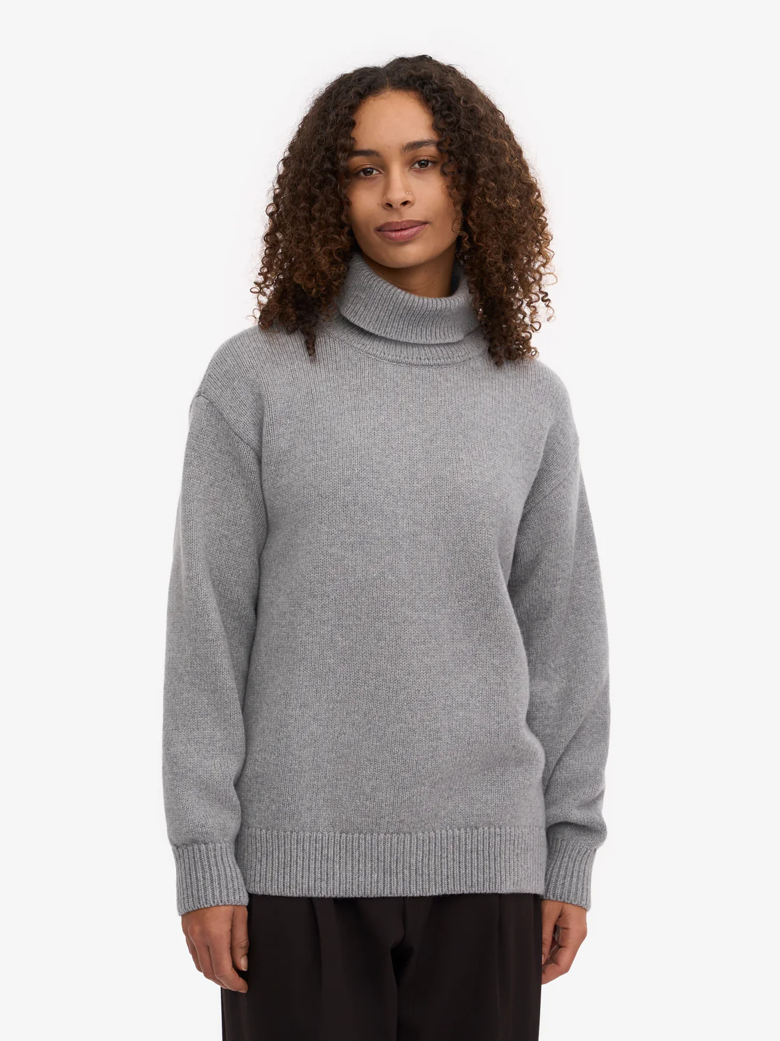 Colorful Standard Merino Wool Turtleneck - Heather Grey