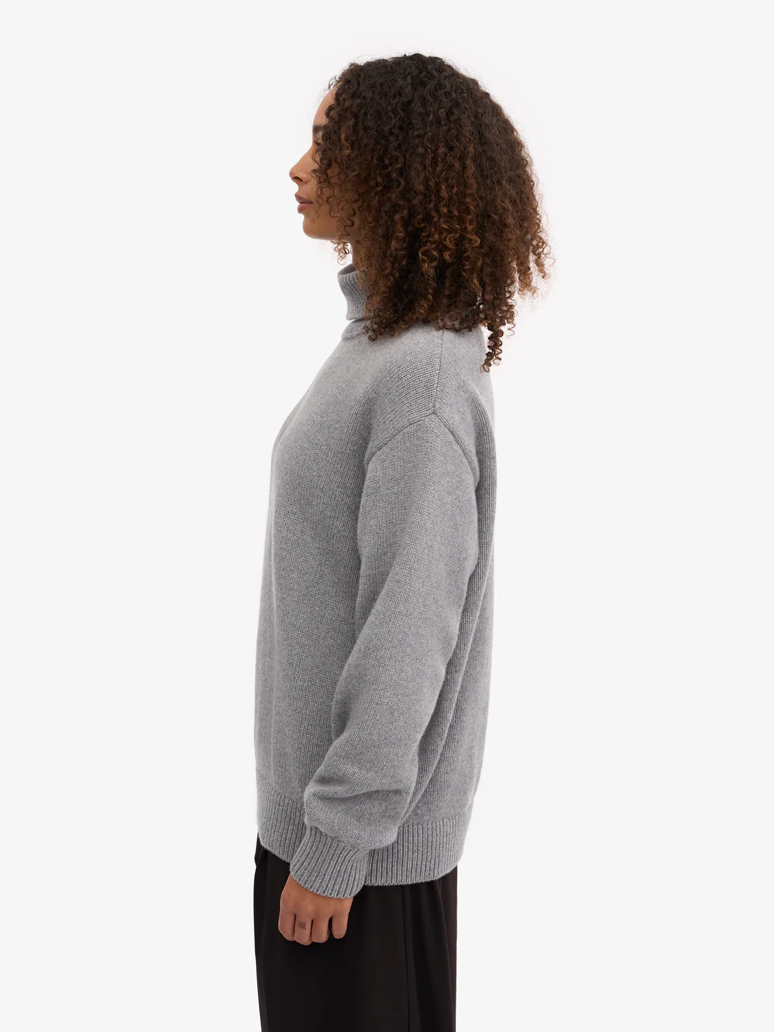 Colorful Standard Merino Wool Turtleneck - Heather Grey