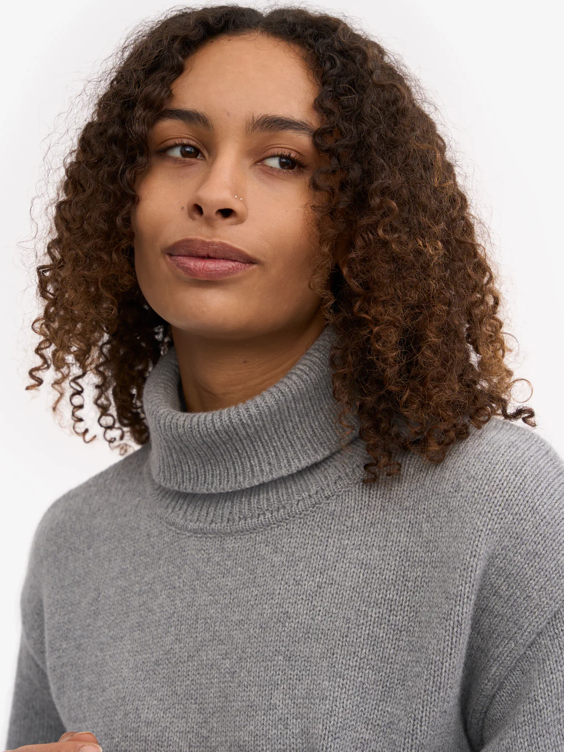 Colorful Standard Merino Wool Turtleneck - Heather Grey