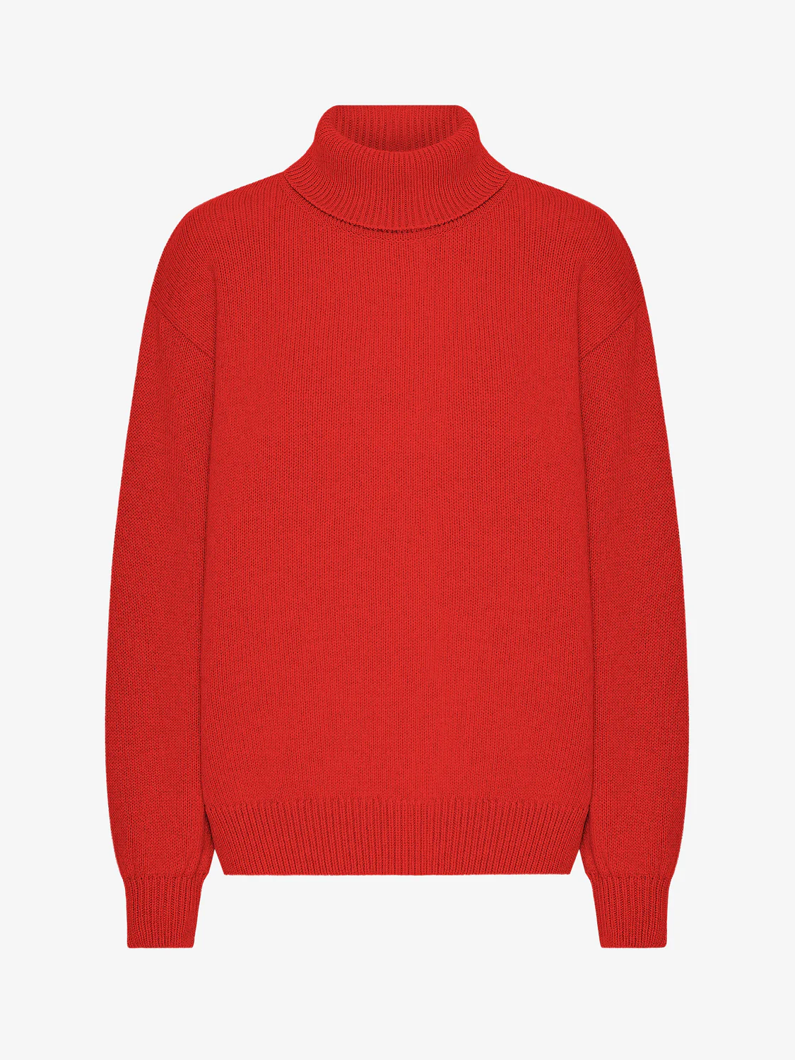 Colorful Standard Merino Wool Turtleneck - Red Tangerine