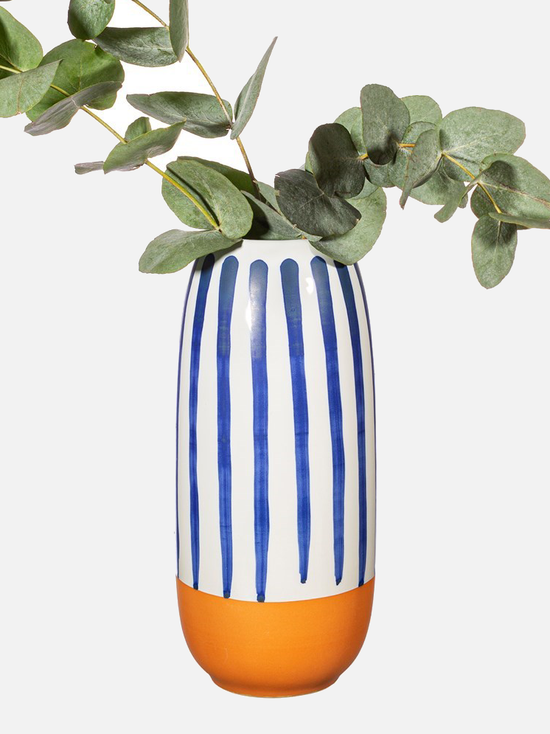 Blue Stripes Vase