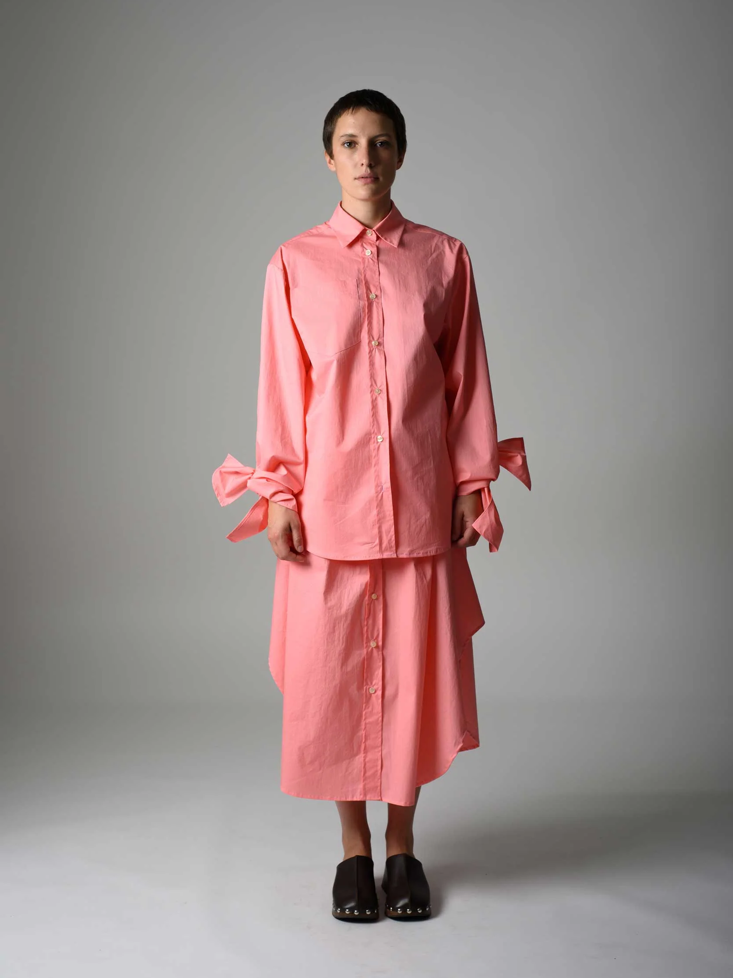 JANA WIELAND Dawn Bow Sleeve Shirt / Summer Peach - S - Hemd