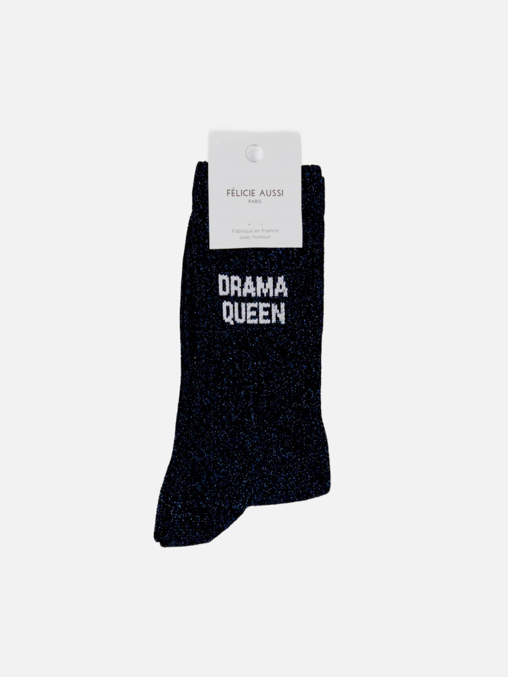 Drama Queen Socks Glitter Blue