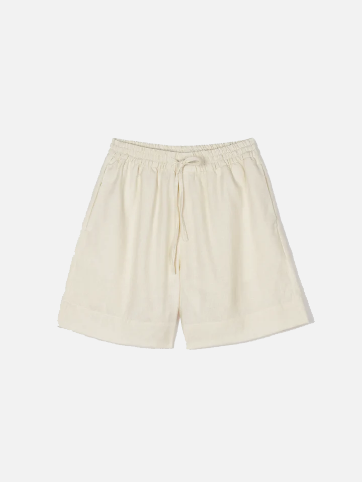 THE SLOW LABEL Drawstring Shorts Ecru