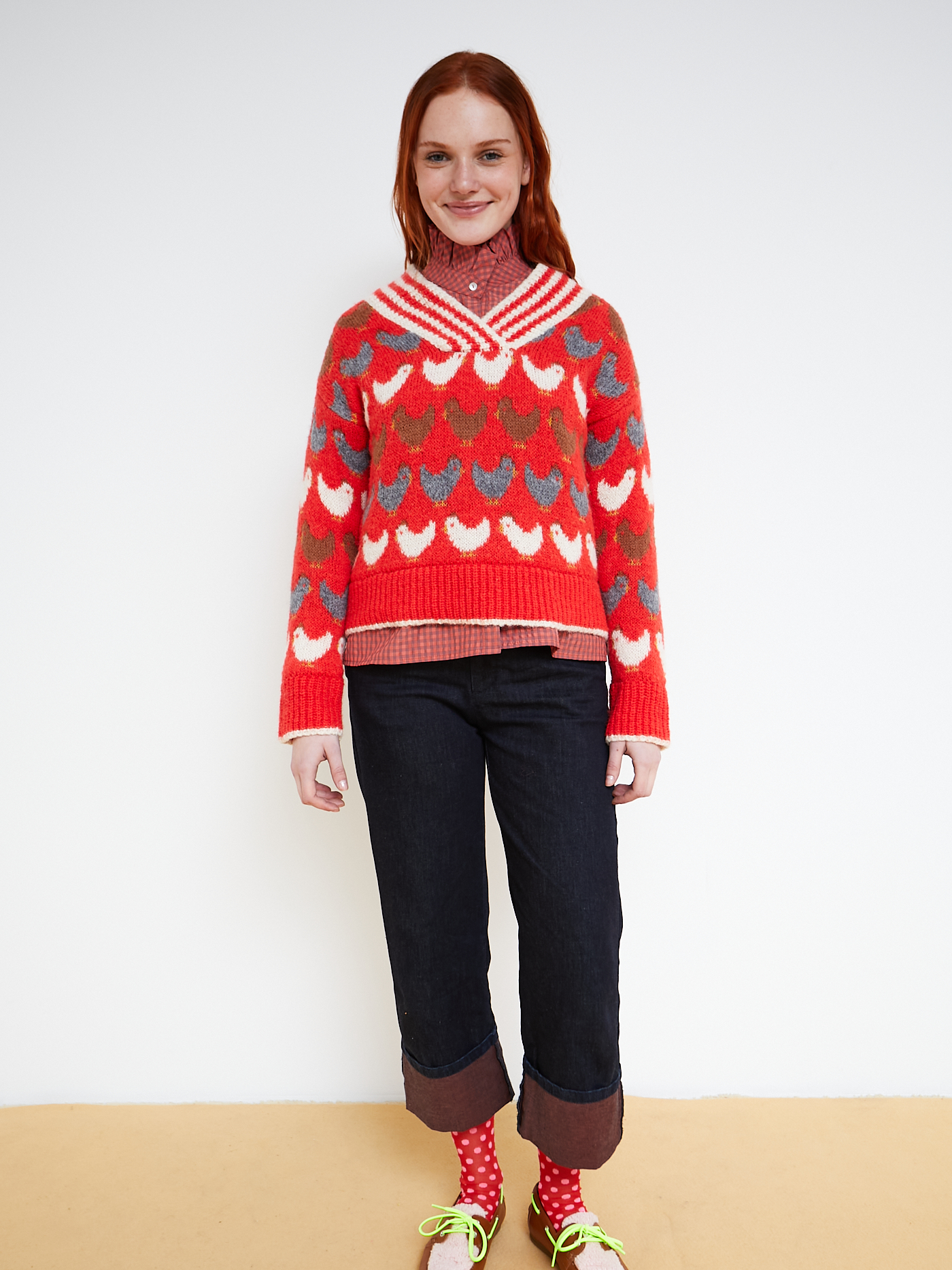DR BLOOM Chirp Sweater - Red