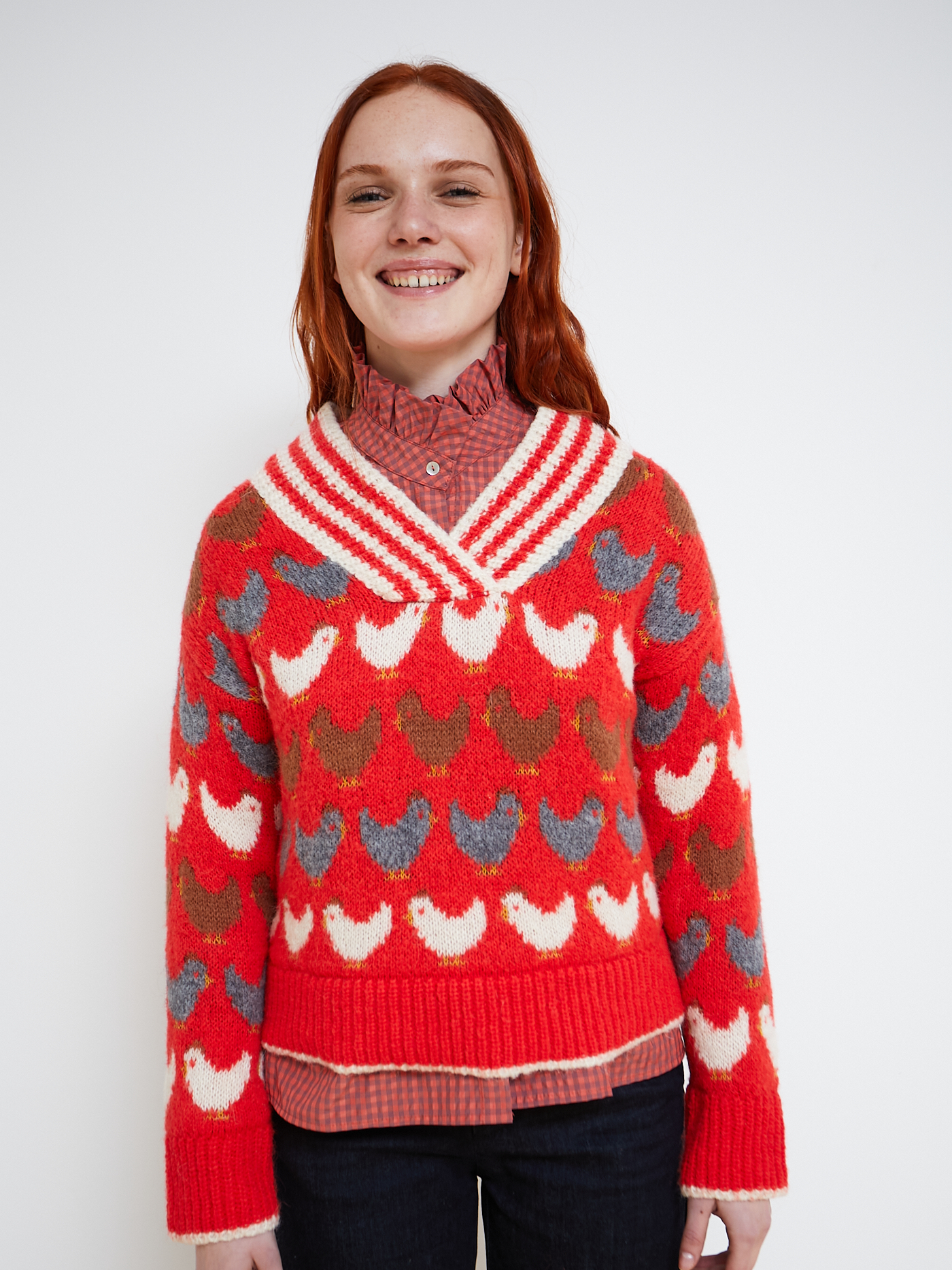 DR BLOOM Chirp Sweater - Red